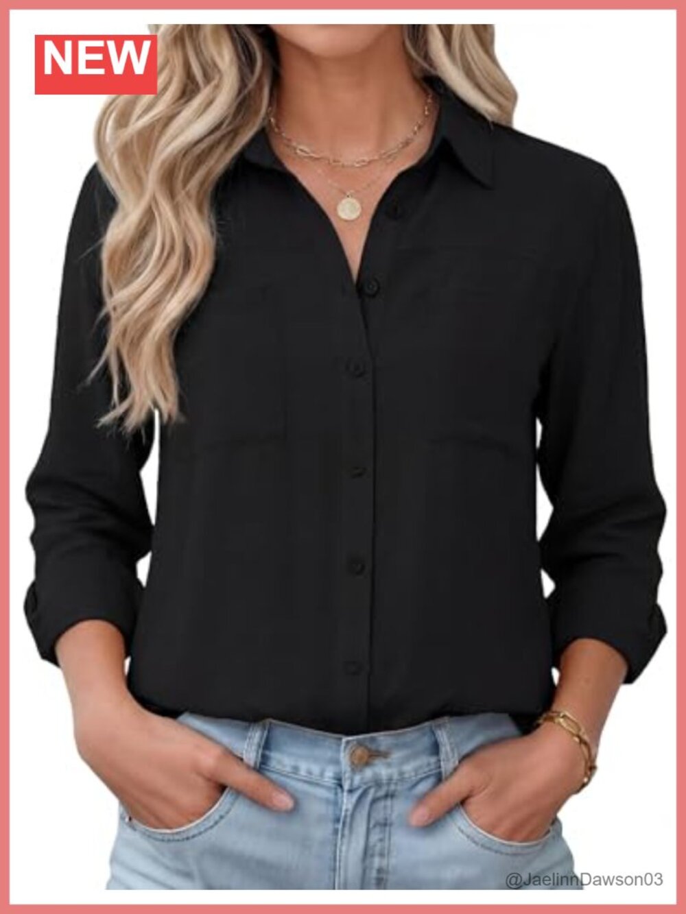 Womens Oversized Boyfriend Button Down Shirt Long Sleeve Cotton Casual Top